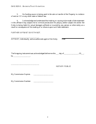 Affidavit of Land or Mineral Ownership: Exempt Business or Trust - Oklahoma, Page 2