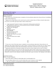Document preview: DCYF Form 15-820 Tuberculosis (Tb) Screening - Washington (English/Trukese)