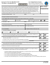 Document preview: Form CM-912 Survivor's Form for Benefits Under the Black Lung Benefits Act