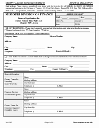 Renewal Application for Motor Vehicle Time Sales Act Chapter 365 License - Missouri, Page 2