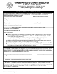 TDLR Form IHB069N Ihb Recertification Transmittal Form - Texas