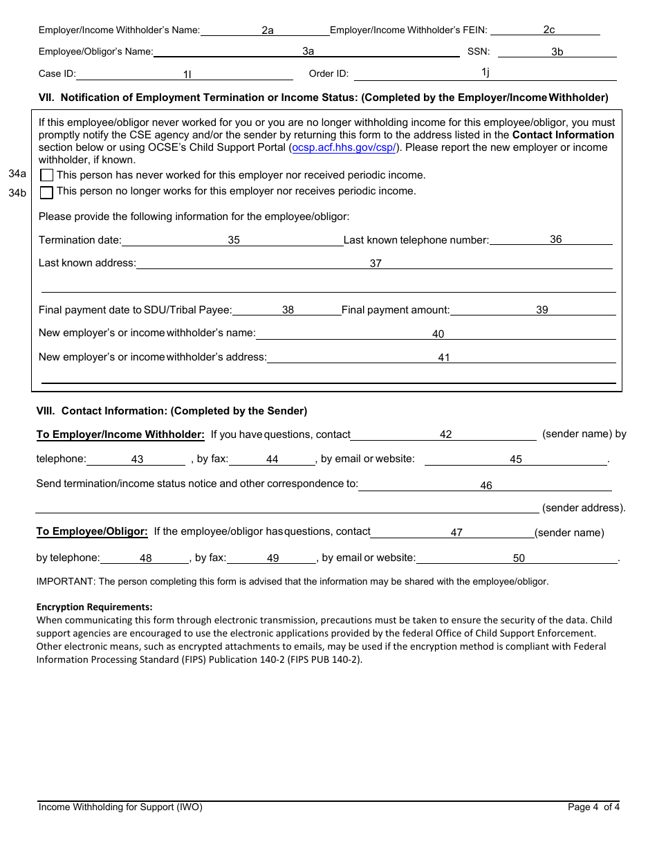 Instructions for Form 1F-P-1087 Order / Notice to Withhold Income for Support - Hawaii, Page 12