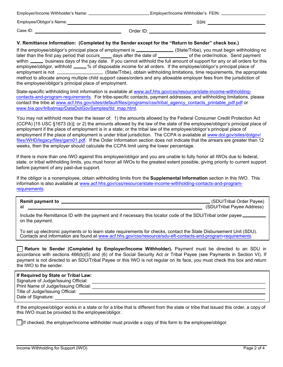 Form 1F-P-1087 Order / Notice to Withhold Income for Support - Hawaii, Page 3