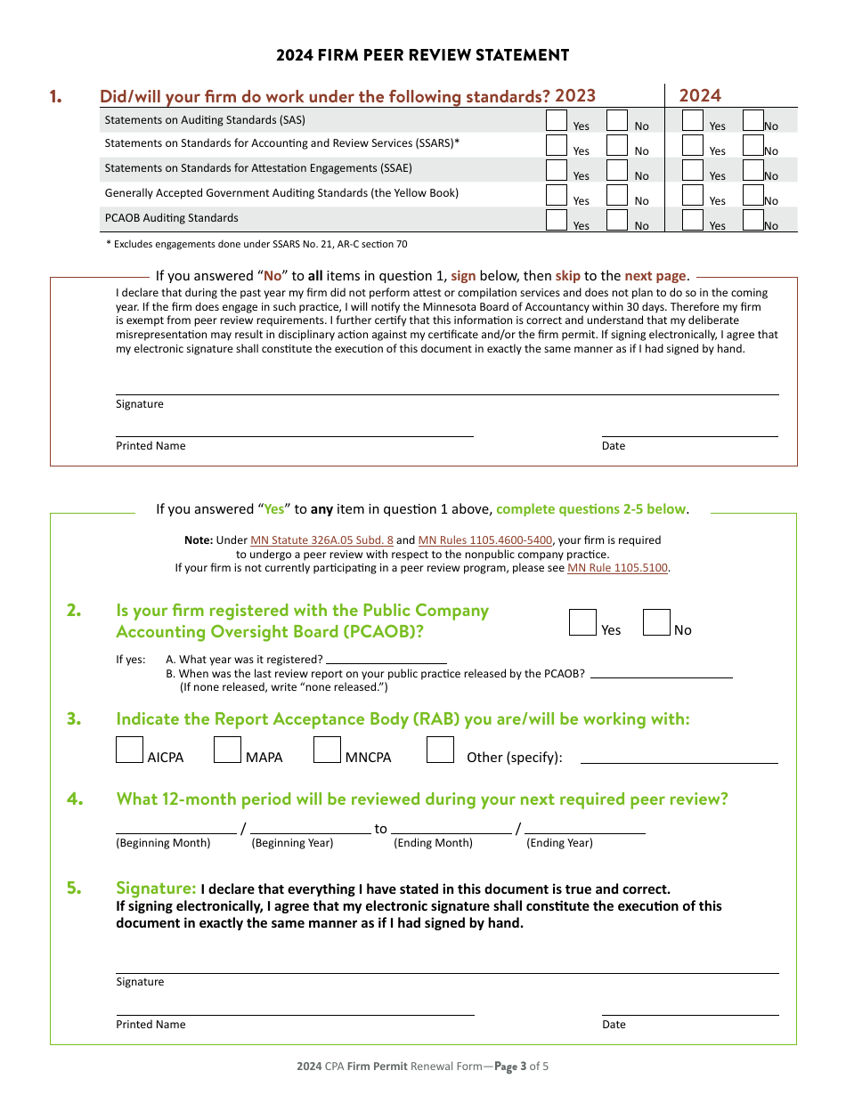 CPA Firm Permit Renewal - Minnesota, Page 4