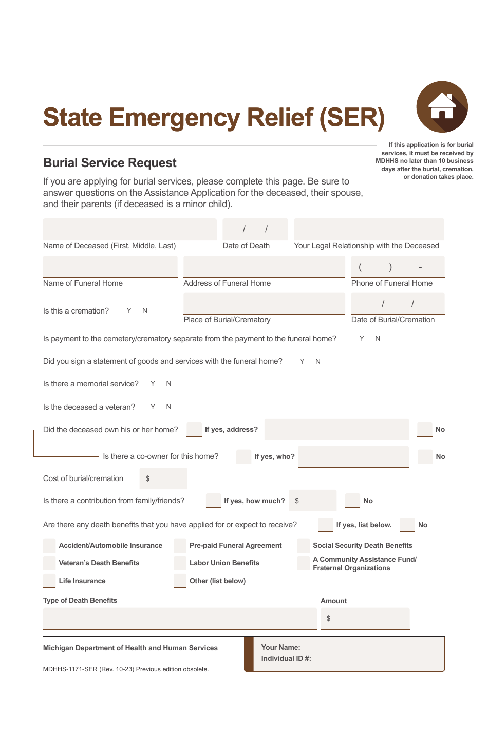 Form MDHHS-1171 Assistance Application - Michigan, Page 20