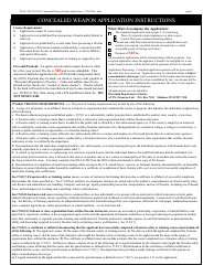 Form DJ-LE-287 Application for Concealed Weapon License - Wisconsin