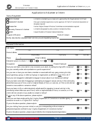Document preview: Form 2 Application to Volunteer or Intern - Virginia