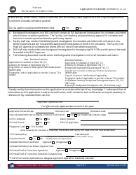 Form 2 Application to Volunteer or Intern - Virginia, Page 2