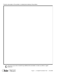 Special Education Complaint Form - Ohio, Page 5