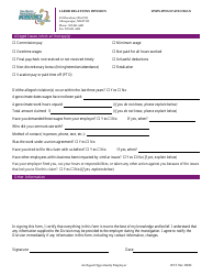 Wage Claim Form - New Mexico, Page 2