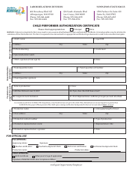 New Mexico Child Performer Authorization Certificate - Fill Out, Sign ...