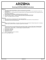 Document preview: Form GAO-33A Revolving Fund Reconciliation - Arizona