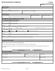 Form RCMP GRC2180E Vision Examination of Applicant - Canada, Page 2