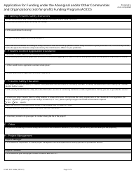 Form RCMP GRC6606 Application for Funding Under the Aboriginal and/or Other Communities and Organizations (Not-For-Profit) Funding Program (Aoco) - Canada, Page 3