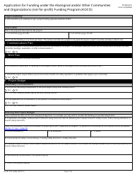 Form RCMP GRC6606 Application for Funding Under the Aboriginal and/or Other Communities and Organizations (Not-For-Profit) Funding Program (Aoco) - Canada, Page 4