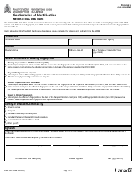 Document preview: Form RCMP GRC6436E Confirmation of Identification - National Dna Data Bank - Canada