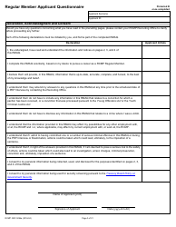 Form RCMP GRC5096E Regular Member Applicant Questionnaire (Rmaq) - Canada, Page 3