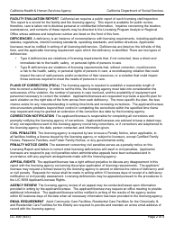 Form LIC809 Facility Evaluation Report - California, Page 2