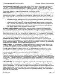 Form LIC809 Facility Evaluation Report - California, Page 4
