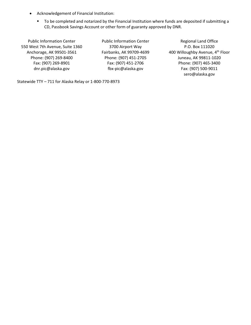 Form 102-1173 Land Use Performance Guaranty - Personal or Business (Not Corporate Surety) - Alaska, Page 3
