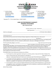 Form 102-1173 Land Use Performance Guaranty - Personal or Business (Not Corporate Surety) - Alaska, Page 4