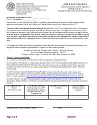 Document preview: Add-A-site Checklist - Administrative or Center Sponsors Adding at-Risk or Outside School Hours Care Facilities Only - Georgia (United States)