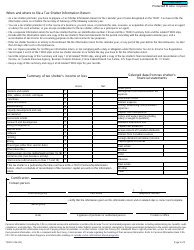Form T5003 SUM Tax Shelter Information Return - Canada, Page 2