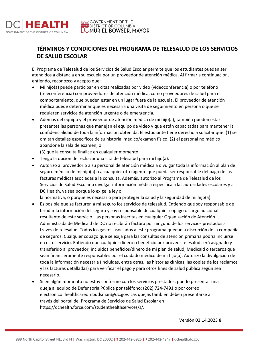 Shs Dcps Universal Consent - Washington, D.C. (Spanish), Page 8