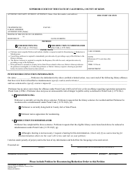 Document preview: Form 502 Petition for Resentencing/Reduction to Misdemeanor - County of Kern, California