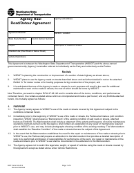 Document preview: DOT Form 224-014 Agency Haul Road/Detour Agreement - Washington