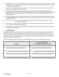 DOT Form 224-014 Agency Haul Road/Detour Agreement - Washington, Page 4