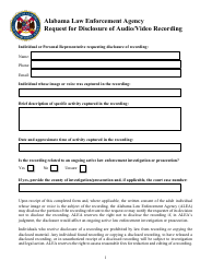 Document preview: Request for Disclosure of Audio/Video Recording - Alabama