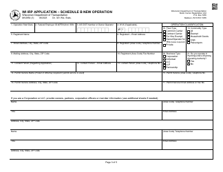 Form MV2854 Schedule B Wi Irp Application - New Operation - Wisconsin, Page 3