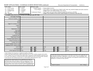 Form MV2854 Schedule B Wi Irp Application - New Operation - Wisconsin, Page 5