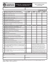 Document preview: Form R-6950 Schedule AB Louisiana Corporation Income Tax Add-Back Form - Louisiana