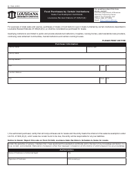 Document preview: Form R-1150 Food Purchases by Certain Institutions Sales Tax Exemption Certificate - Louisiana