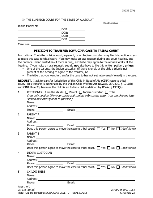 Form CN-336  Printable Pdf