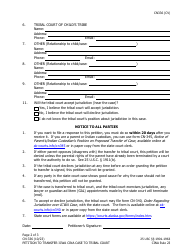 Form CN-336 Petition to Transfer Icwa Cina Case to Tribal Court - Alaska, Page 2