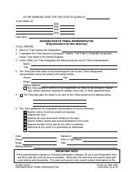 Document preview: Form CN-560 Designation of Tribal Representative (Representation by Non-attorney) - Alaska