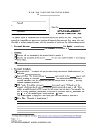 Form CIV-484 Settlement Agreement &amp; Order Dismissing Case - Alaska