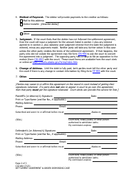 Form CIV-484 Settlement Agreement &amp; Order Dismissing Case - Alaska, Page 2