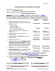 Document preview: Form DR-306 Shared Custody Child Support Calculation - Alaska