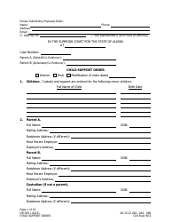 Document preview: Form DR-300 Child Support Order - Alaska