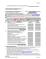 Document preview: Form DR-305 Child Support Guidelines Affidavit - Alaska