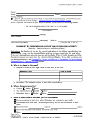 Document preview: Form DR-506 Complaint by Current Legal Father to Disestablish Paternity - Alaska