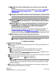 Form DR-504 Answer and Counterclaim to Complaint to Establish Paternity - Alaska, Page 3