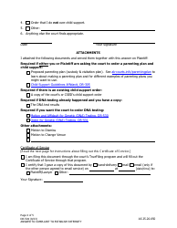 Form DR-504 Answer and Counterclaim to Complaint to Establish Paternity - Alaska, Page 4