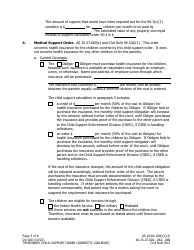 Form DV-200 Temporary Child Support Order (Domestic Violence) - Alaska, Page 3
