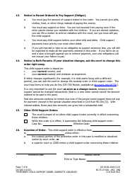 Form DV-200 Temporary Child Support Order (Domestic Violence) - Alaska, Page 7