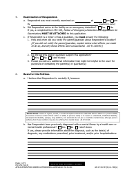 Form MC-150 Application for Order Authorizing Admission to a Crisis Residenial Center (Crc) - Alaska, Page 2